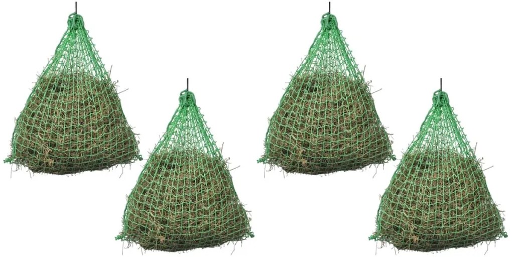 vidaXL Redes para feno arredondadas PP 4 pcs 0,75x0,5 m