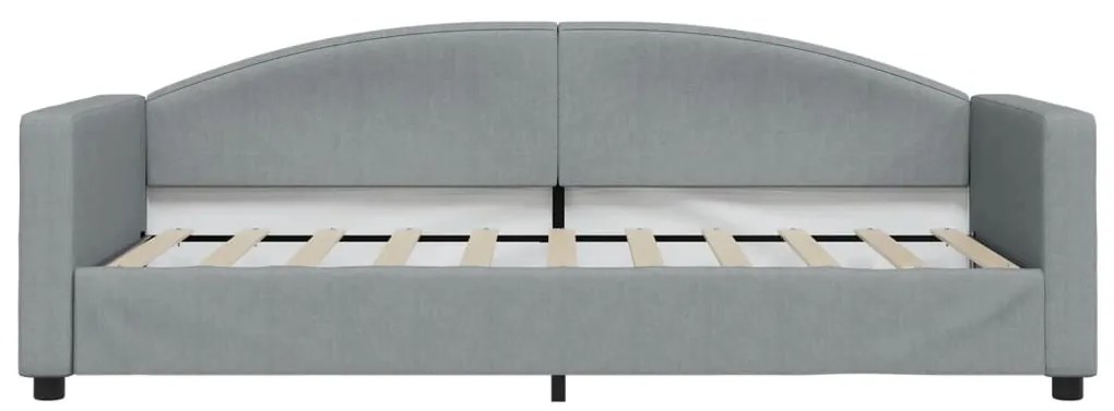 Sofá-cama 90x190 cm tecido cinzento-claro