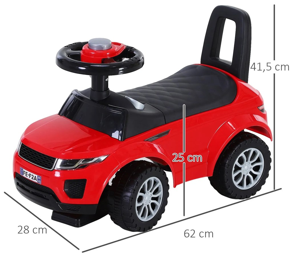 HOMCOM Quad andarilhos Carro Infantil sem Pedais para Bebê Estilo de C