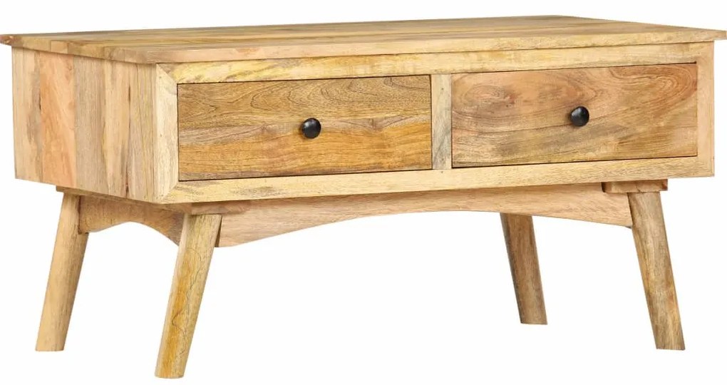 vidaXL Mesa de centro 82x52x42 cm madeira de mangueira maciça