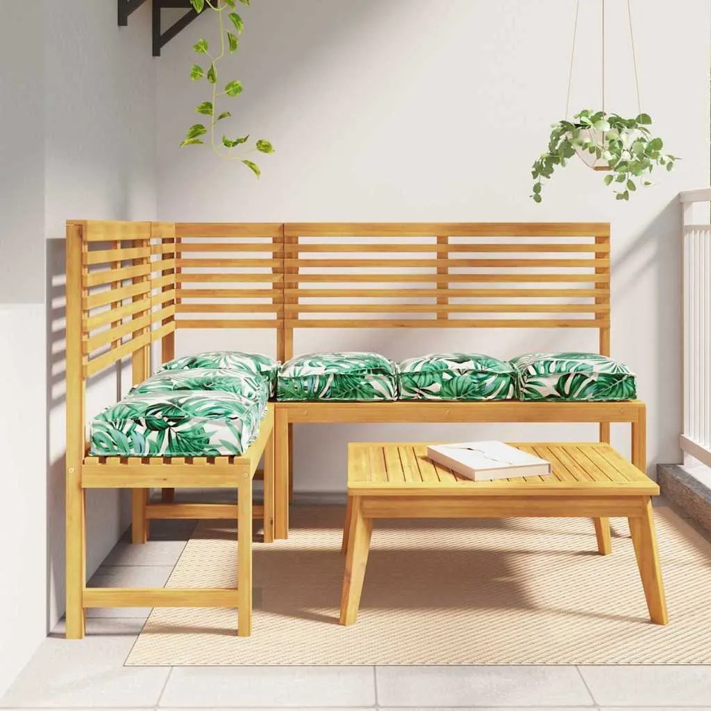 vidaXL Almofada 6 pcs Padrão de Folhas 40 x 40 x 8 cm Tecido Oxford