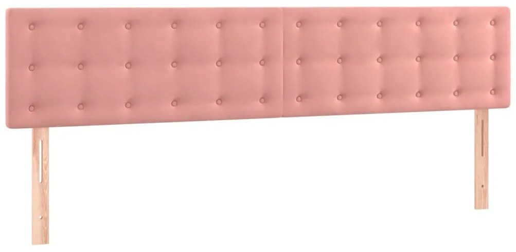 Estrutura de cama com colchão 120x190 cm veludo rosa