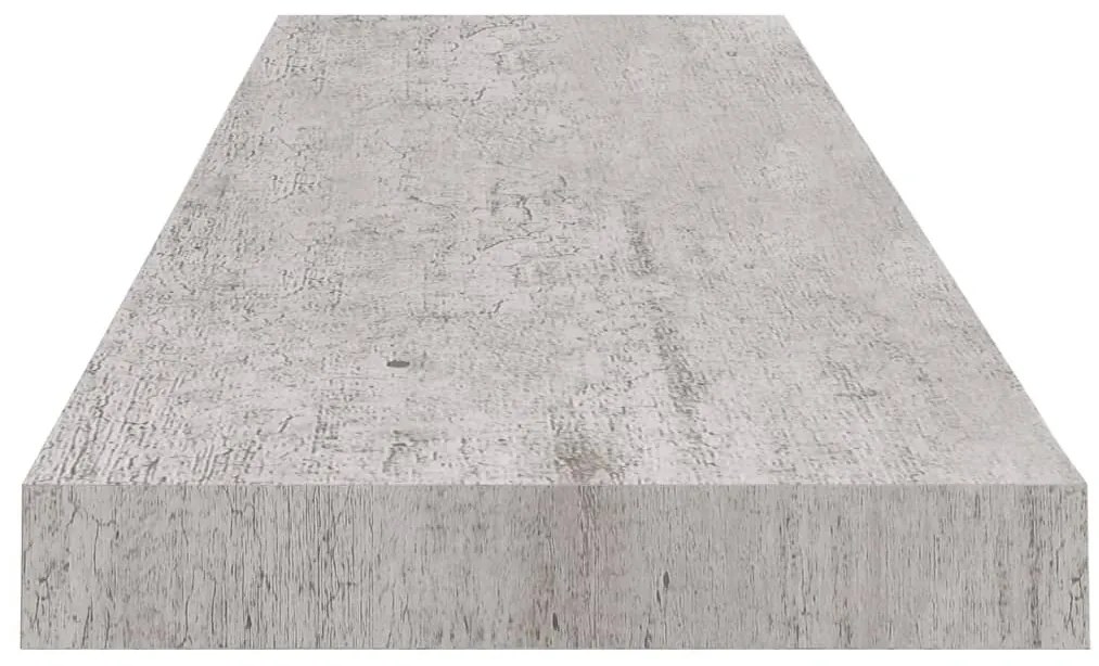 Prateleiras de parede 4 pcs 90x23,5x3,8cm MDF cinzento-cimento