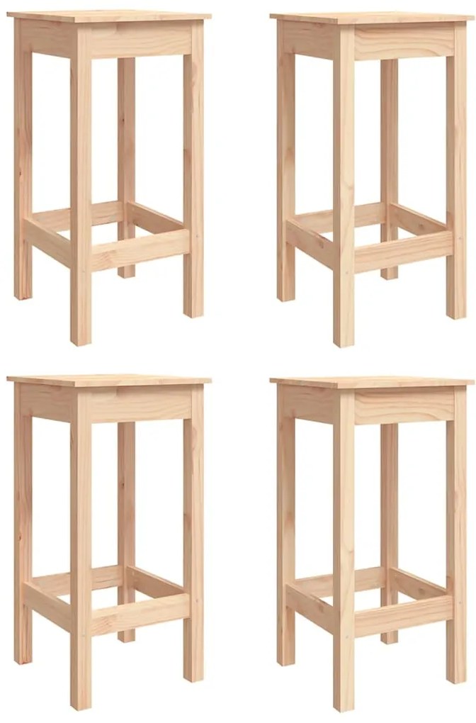 5 pcs conjunto de bar para jardim pinho maciço