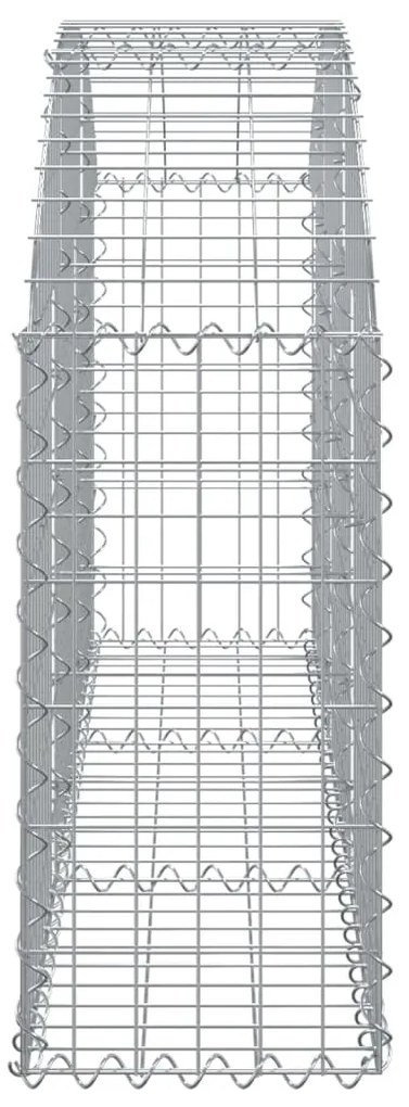Cesto gabião arqueado 150x30x60/80 cm ferro galvanizado