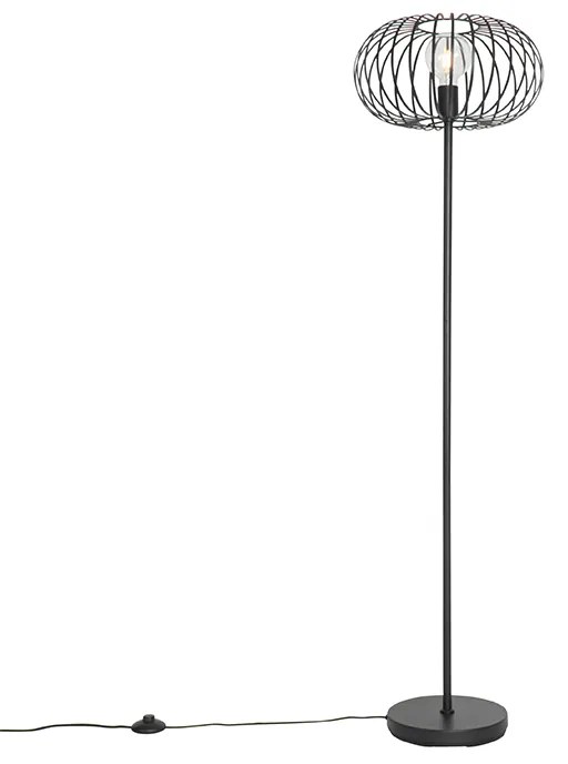 Candeeiro de Pé Design Fio Preto - Johanna Design