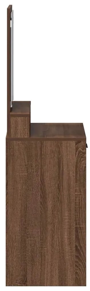 Mesa de Maquiagem vidaXL com Gavetas em Carvalho Castanho 50x41x140 cm