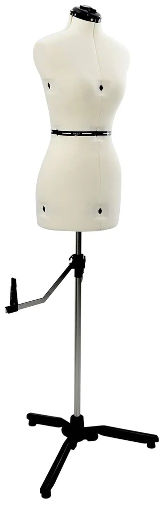 vidaXL Forma de Vestido Ajustável Feminina Creme s Veludo