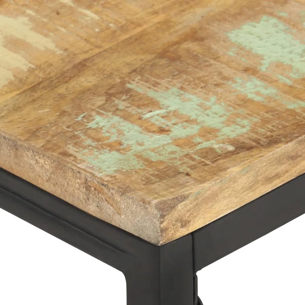 Mesa de centro 110x60x35 cm madeira recuperada maciça