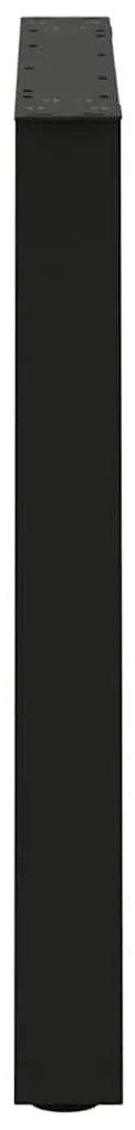 Pernas para mesa de jantar em V 3 peças, preto, 70x(72-73,3) cm, aço
