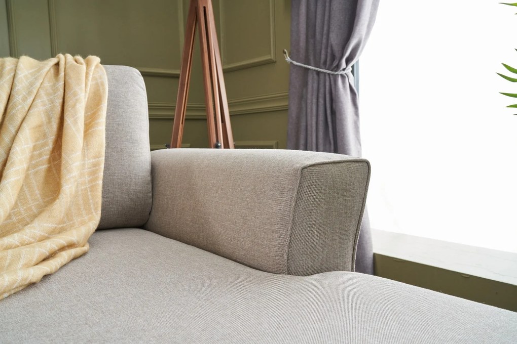 Sofá-Cama de Canto Eris – Creme – 300 x 78 x 202 cm