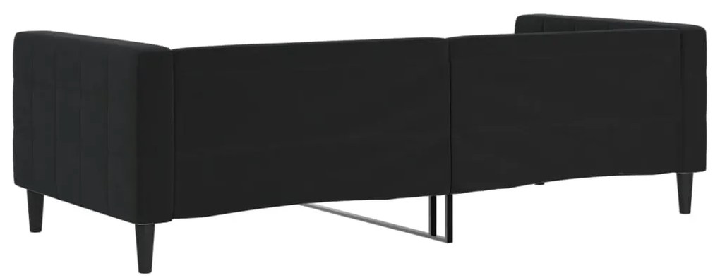 Sofá-cama 90x190 cm veludo preto