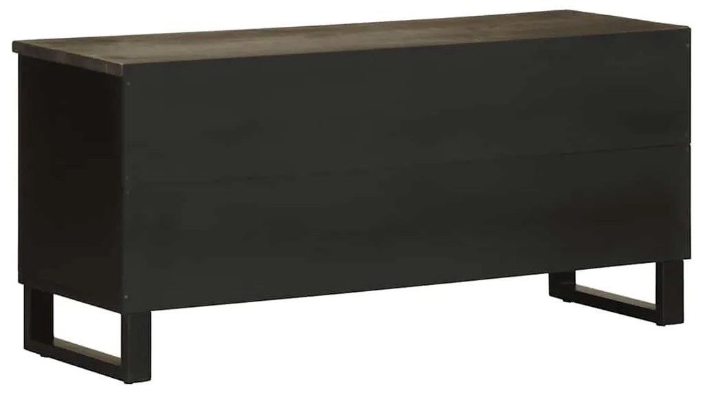 Móvel de TV 100x33x46 cm madeira de mangueira maciça preto