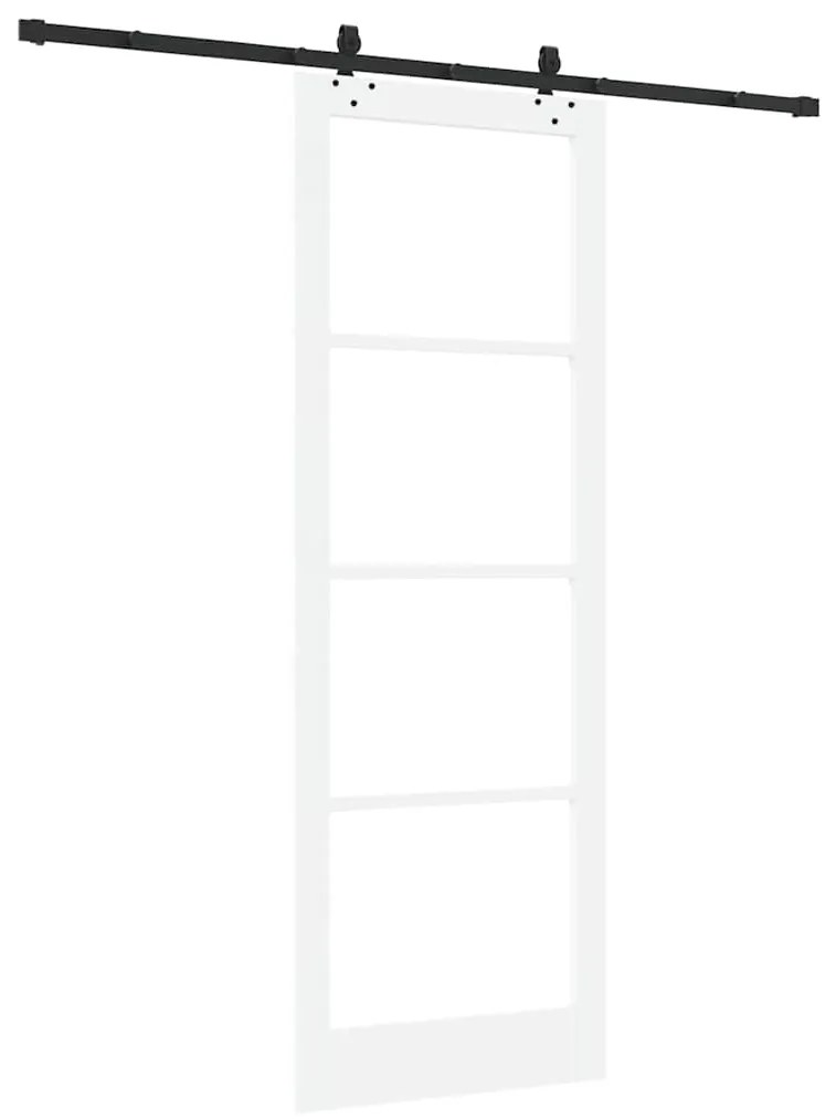 Conjunto de Porta Deslizante vidaXL com Hardware Branco 83x232 cm Made