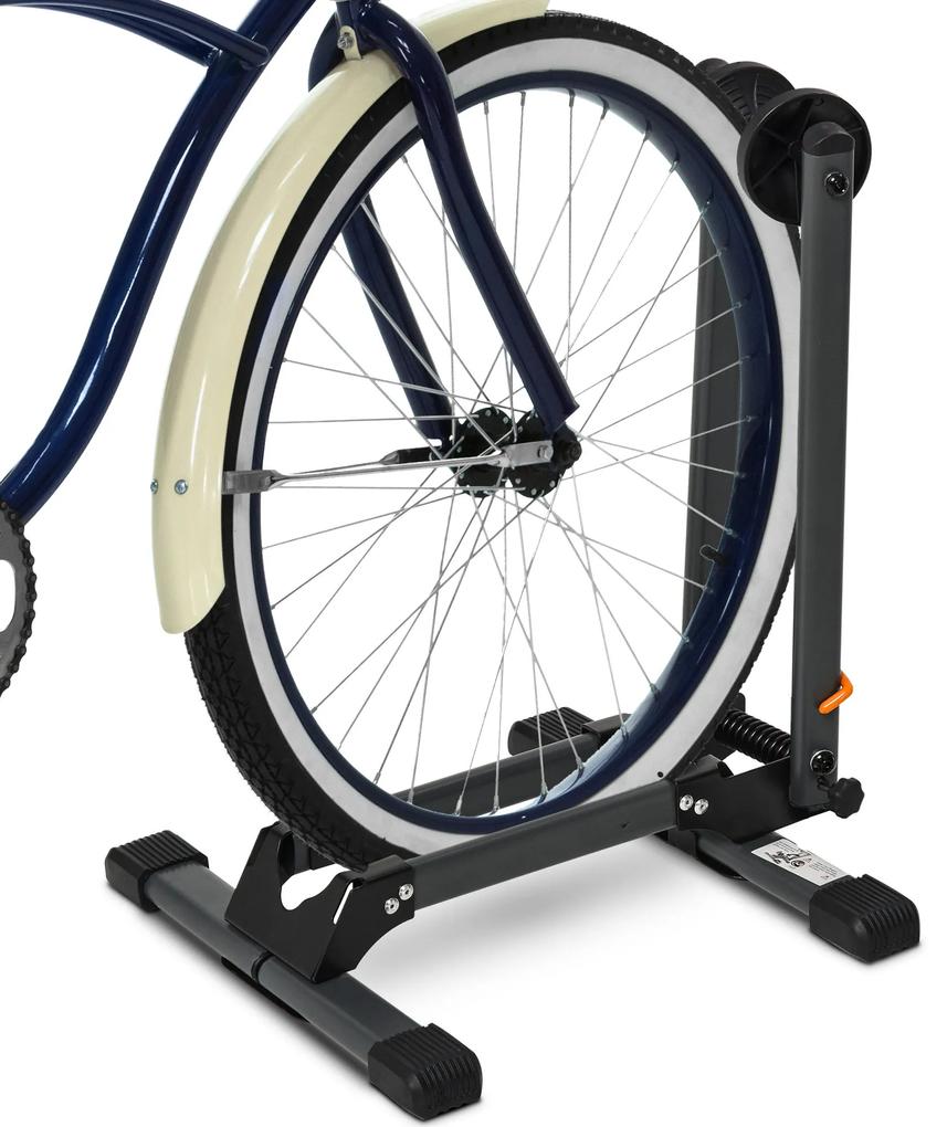 HOMCOM Suporte dobrável e portátil para bicicleta com almofadas de proteção na base Adequado para rodas com menos de 5,5 cm de largura 39x35x45,5 cm Preto