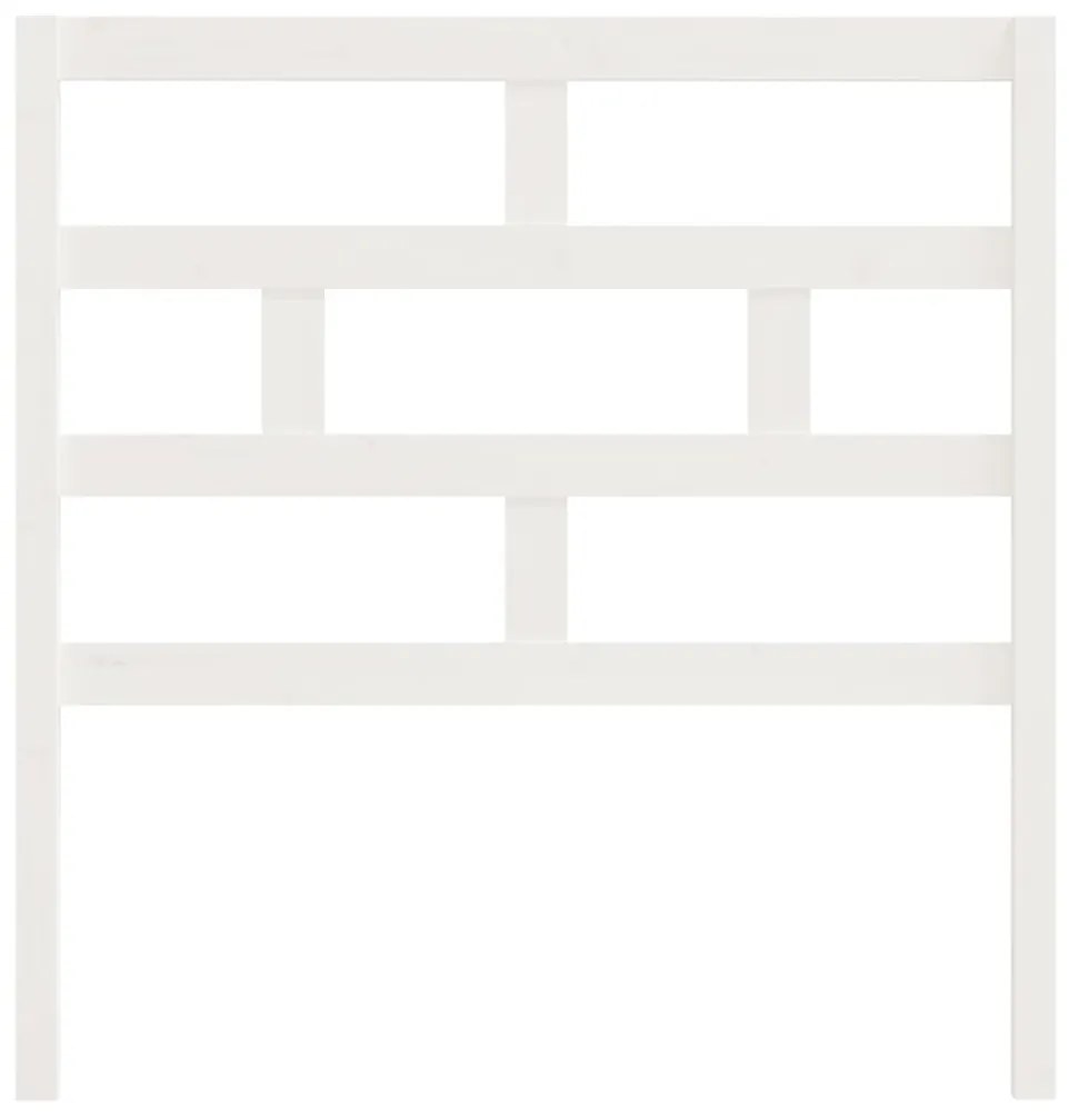 Cabeceira de cama 96x4x100 cm pinho maciço branco
