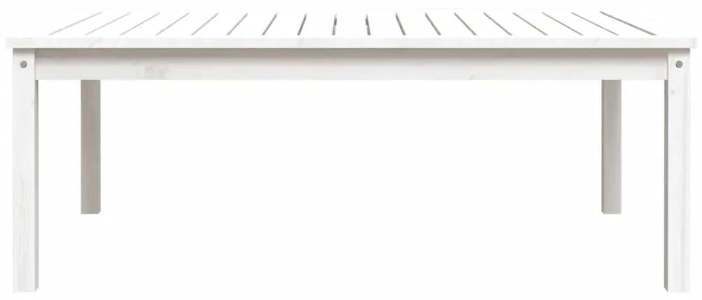 Mesa de jardim 121x82,5x45 cm madeira de pinho maciça branco