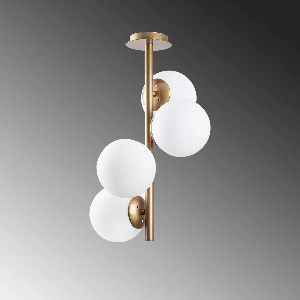 Candeeiro de Teto Faze – Dourado – Diâmetro 32 cm x Altura 53 cm