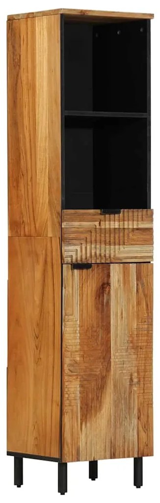 vidaXL Armário de Banheiro 38x33x160 cm Madeira Sólida de Acácia