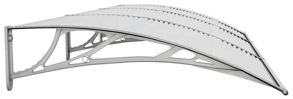 Toldo de porta cinzento 300x100 cm policarbonato