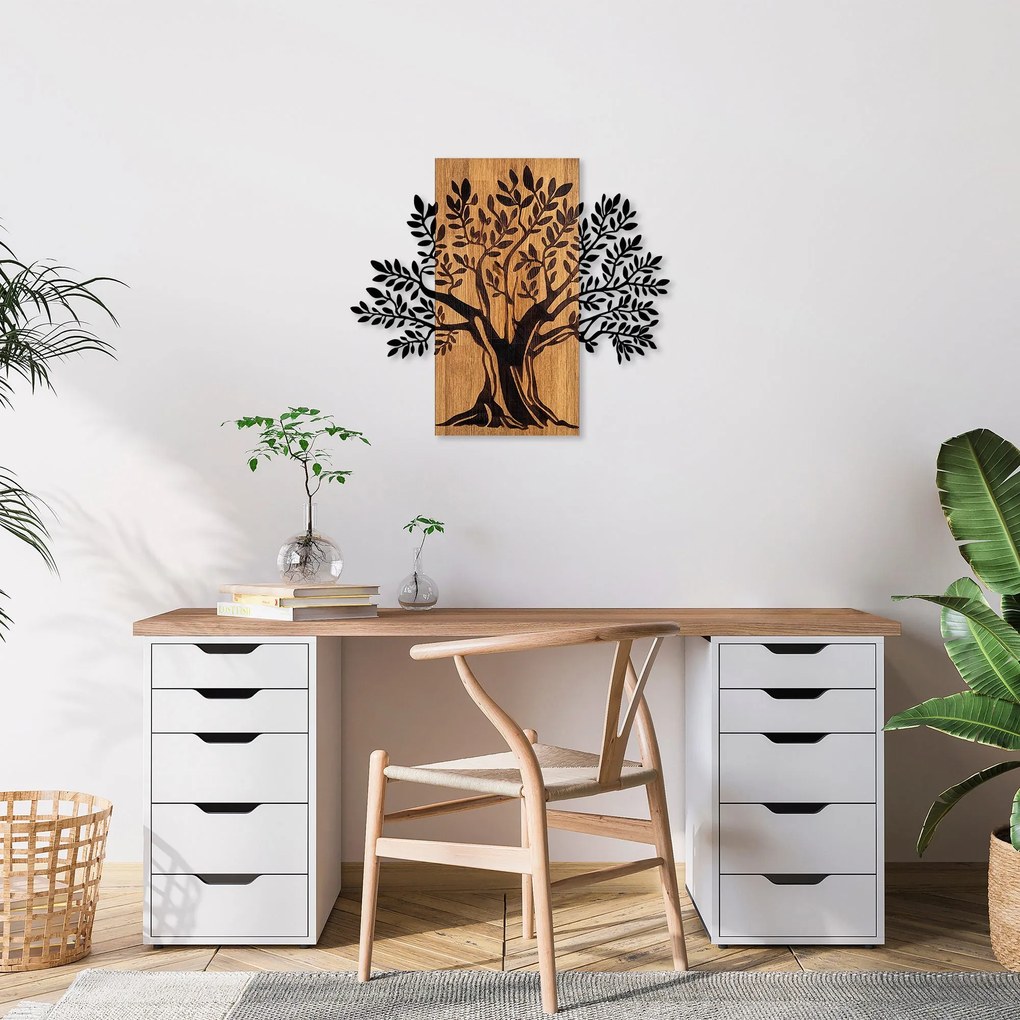Acessório Decorativo de Parede Monumental Tree 2 – Nogueira e Preto –