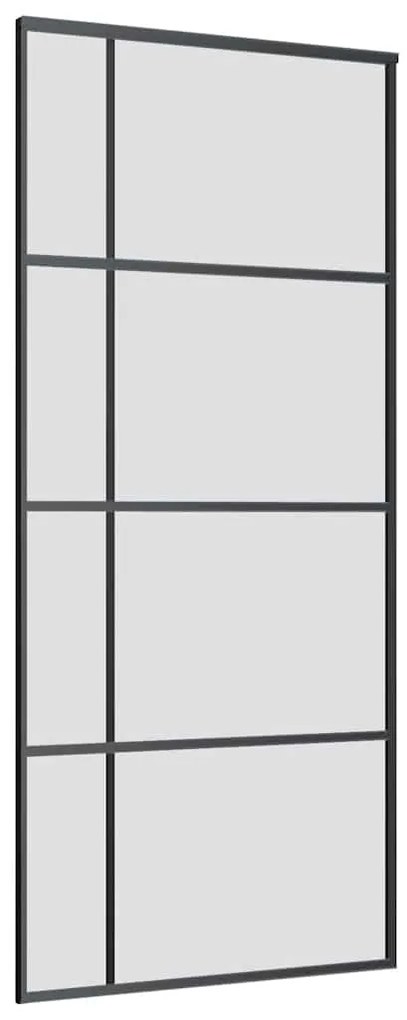 Porta deslizante c/ conj. ferragens 90x205cm vidro ESG preto