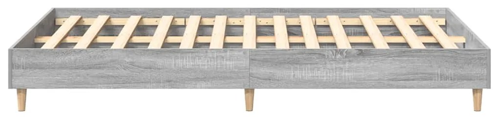 Estrutura de cama sem colchão 135x190 cm cinza sonoma