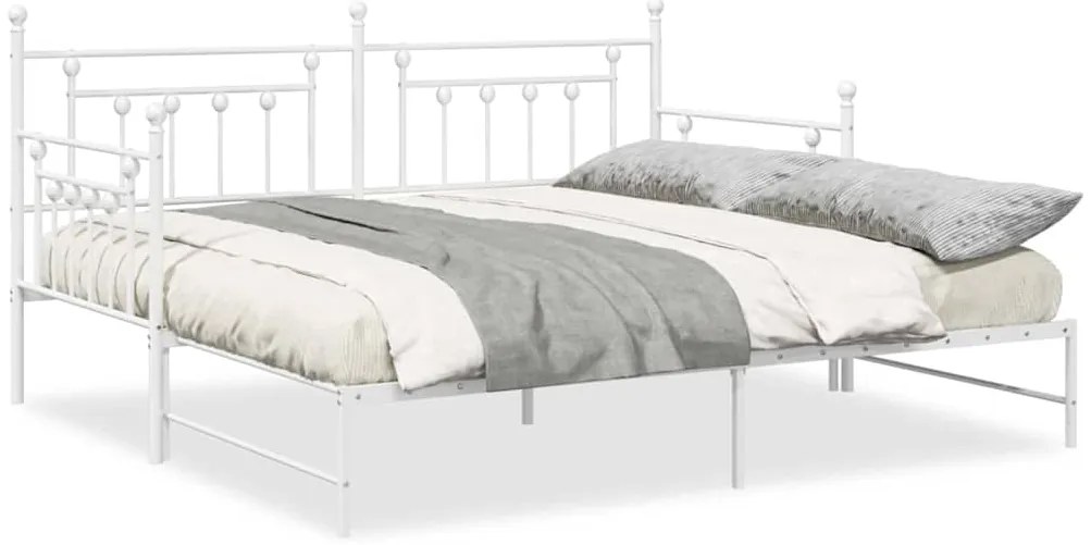Estrutura de Cama Dia com Cama Auxiliar Branca 100x190 cm Aço