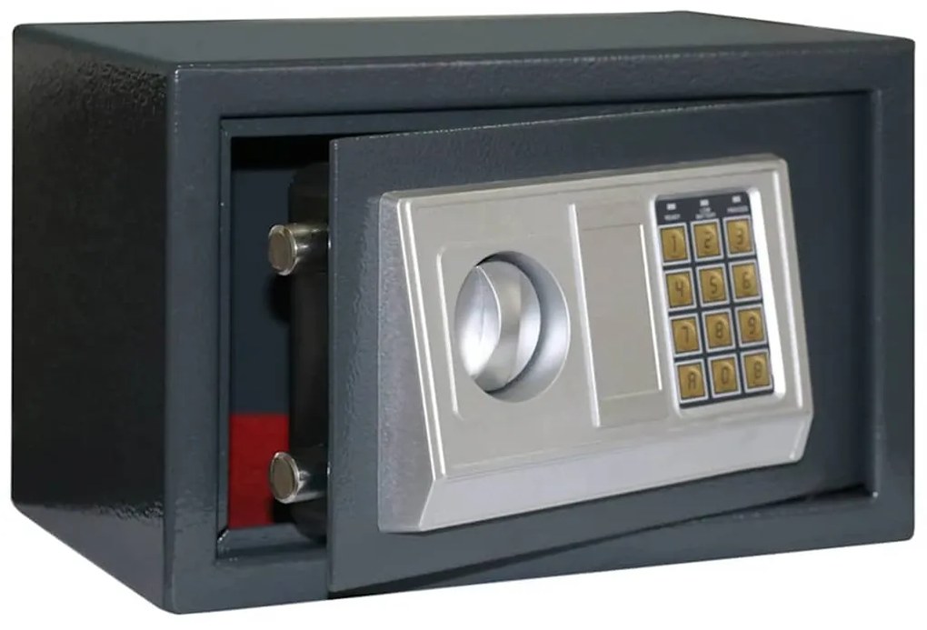 Cofre Digital Eletrónico Cinza Escuro 31x20x20 cm Aço