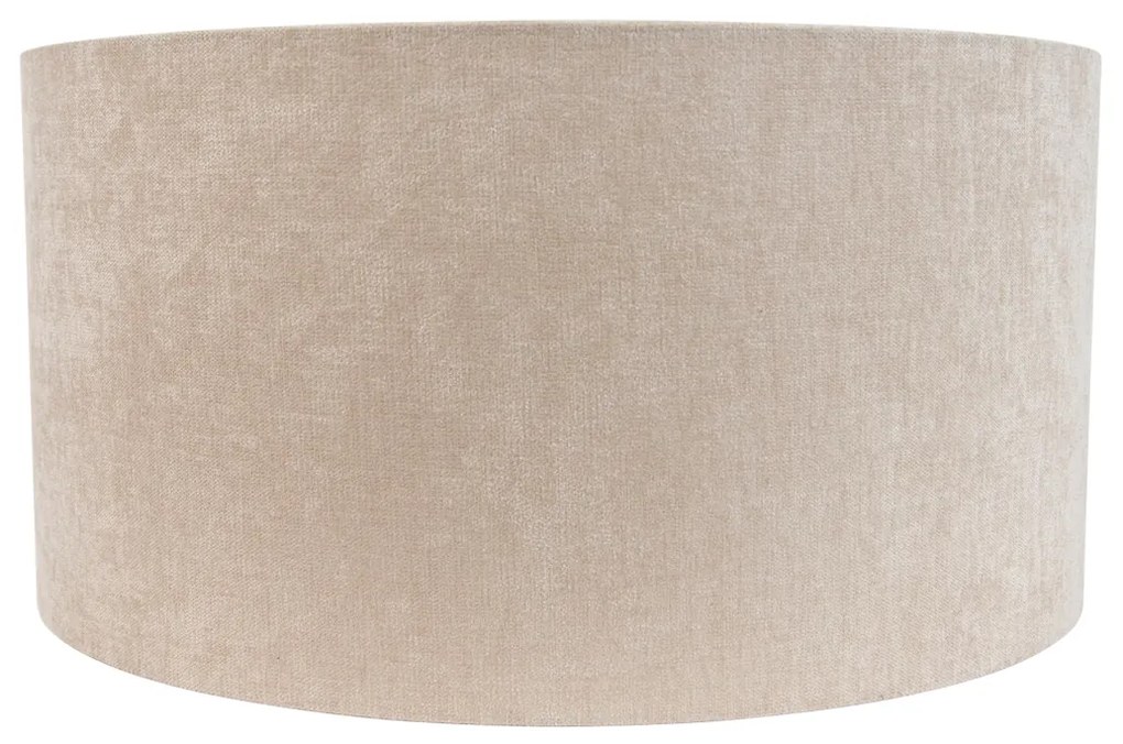 Abajur de tecido castanho claro redondo 50/50/25