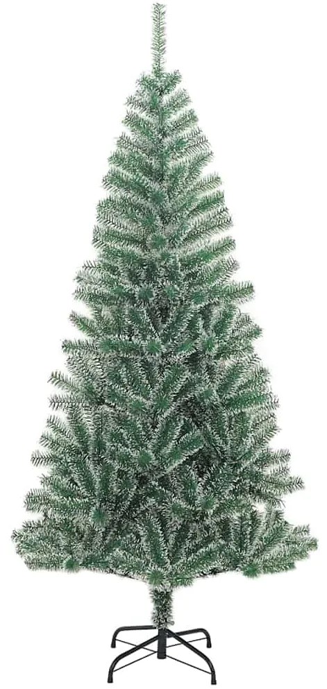 Árvore Natal artificial c/ 300 luzes LED, bolas e neve 240 cm