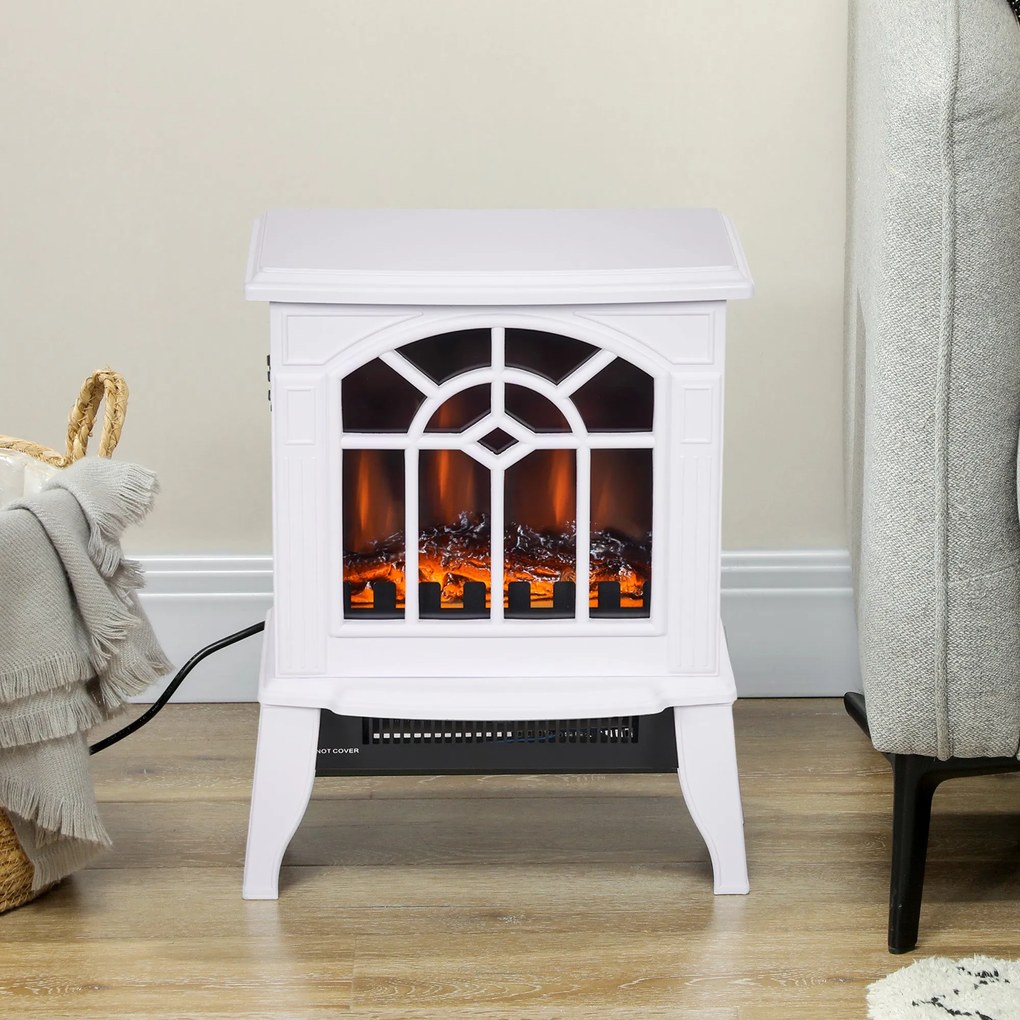 Lareira Elétrica Portátil 1000/2000W com Simulação de Chama Realista T