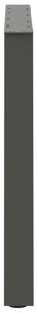 Pés para mesa de jantar em V, 2 peças, antracite, 70x(72-73,3) cm, aço