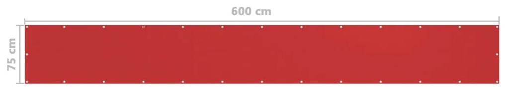 Tela de varanda 75x600 cm PEAD vermelho