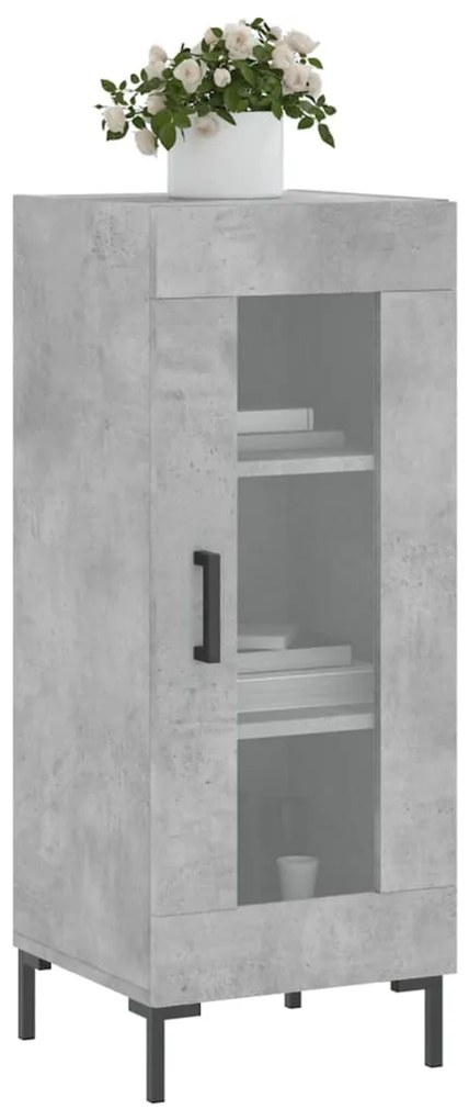 Aparador 34,5x34x90 cm madeira processada cinza cimento