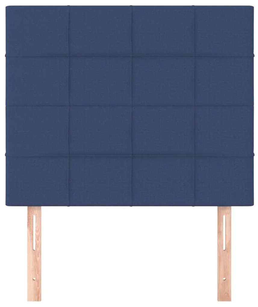 Cabeceira de cama 2 pcs tecido 100x5x78/88 cm azul
