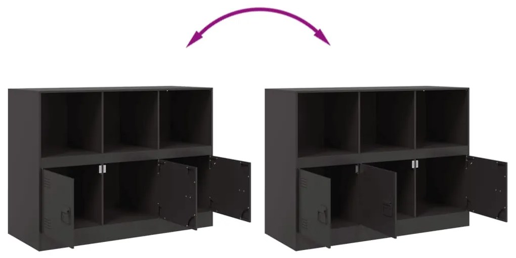 Aparador 99x39x73 cm aço preto