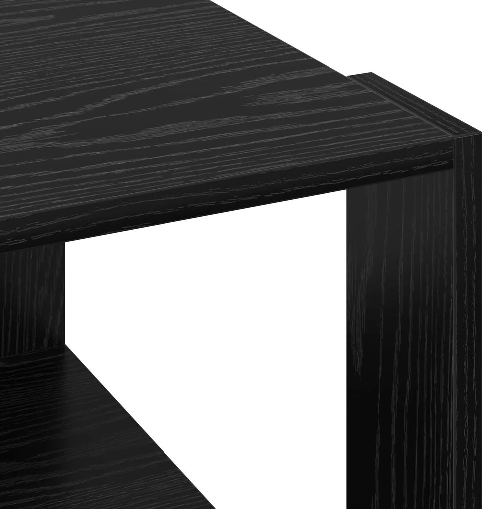 Mesa de Café Carvalho Preto 51,5x51,5x30 cm Madeira de Engenharia
