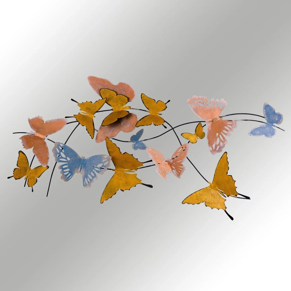 Acessório de Parede Decorativo Borboletas – Multicolor – 105 x 8 x 57