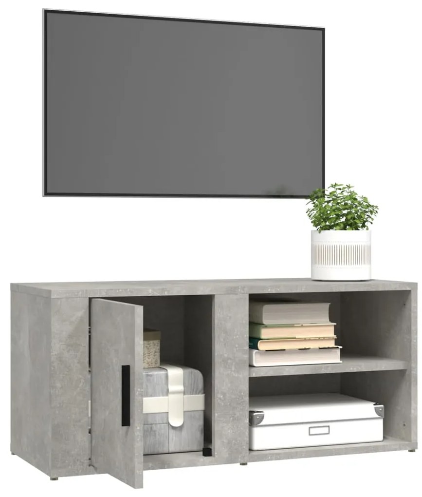 Móveis TV 2 pcs 80x31,5x36 cm derivados madeira cinza cimento