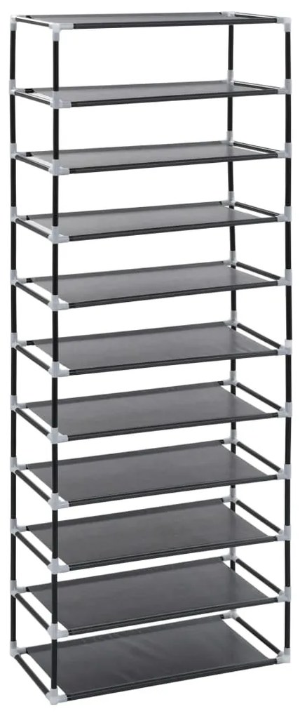 Sapateira 60x30x166 cm tecido preto