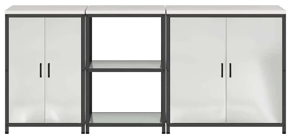 Conjunto de Armazenamento de Cozinha com prateleira Outros 3 pcs Prata