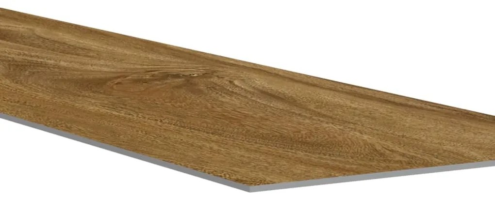 Painel de parede c/ aspeto de madeira 4,12 m² PVC castanho