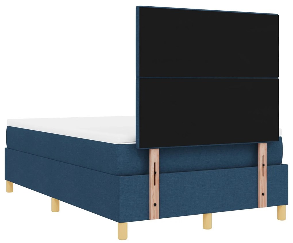 Cama Box com Colchão Azul 120x200 cm Tecido