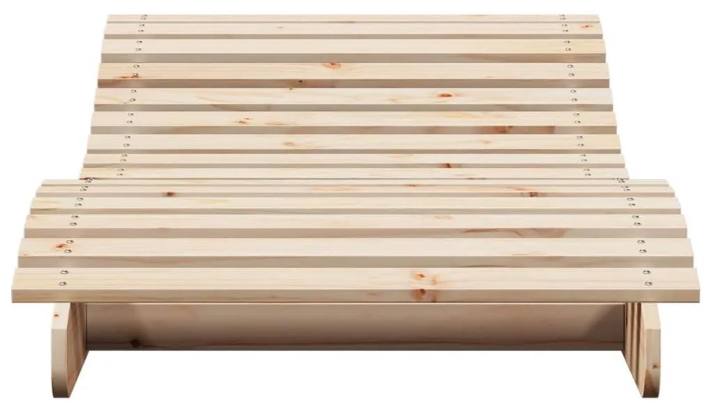 Espreguiçadeira 205x80x31,5 cm madeira de pinho maciça