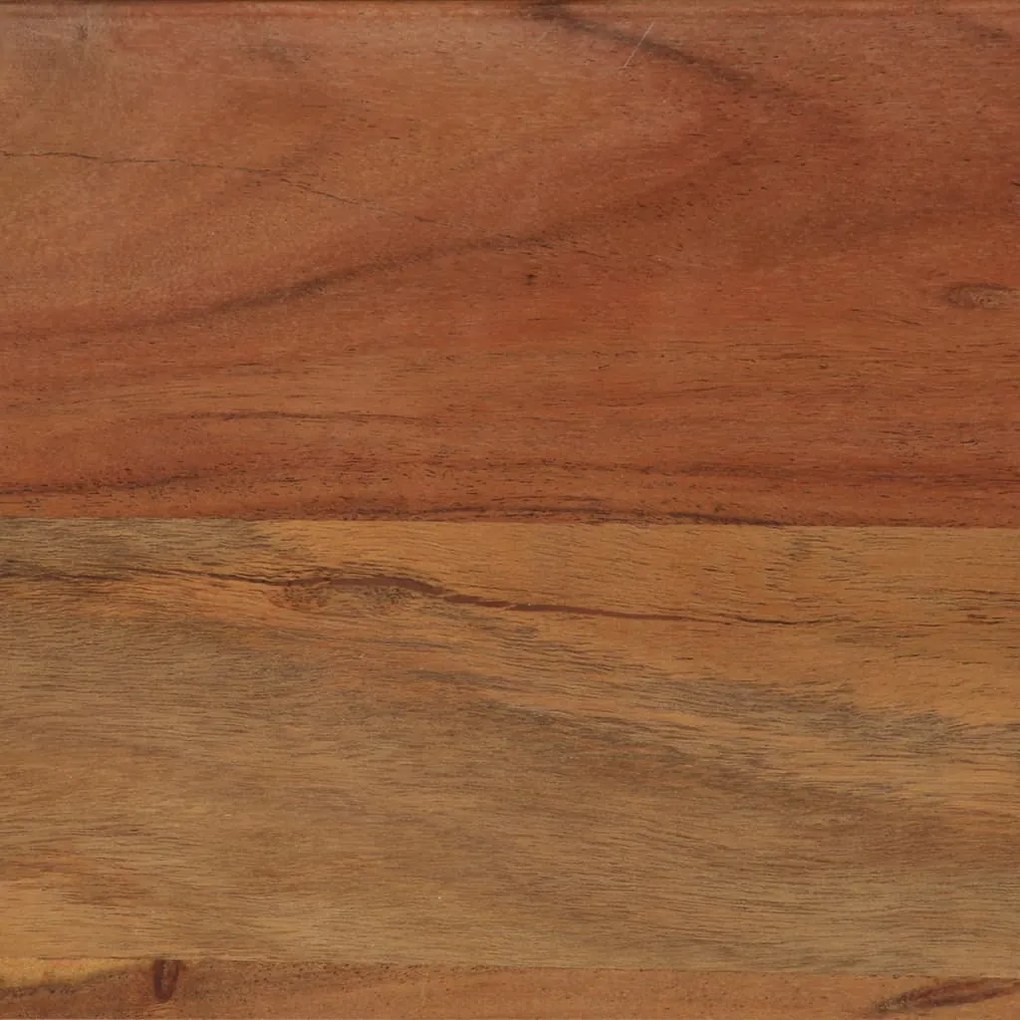 Mesa de jantar madeira de acácia maciça e aço 120x60x76 cm