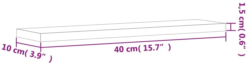 Prateleiras parede 4 pcs derivados de madeira carvalho castanho