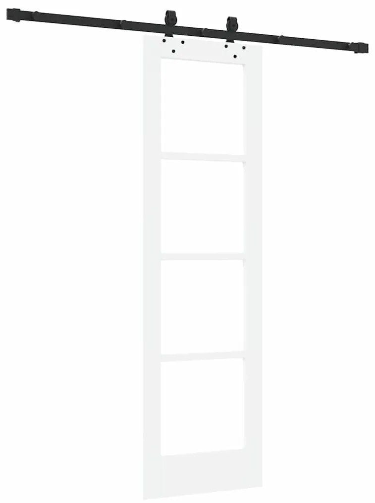 Porta Deslizante vidaXL com Conjunto de Hardware "ORKDAL" Branco Madei