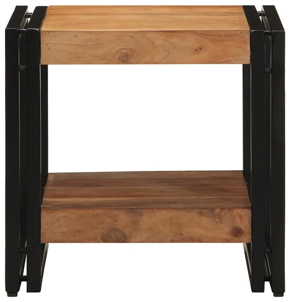 Mesa de Café vidaXL 40x50x38 cm Madeira Sólida de Acácia