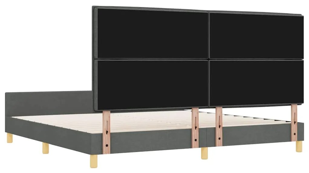 Estrutura de Cama de Tecido Cinza Escuro vidaXL 200x200 cm